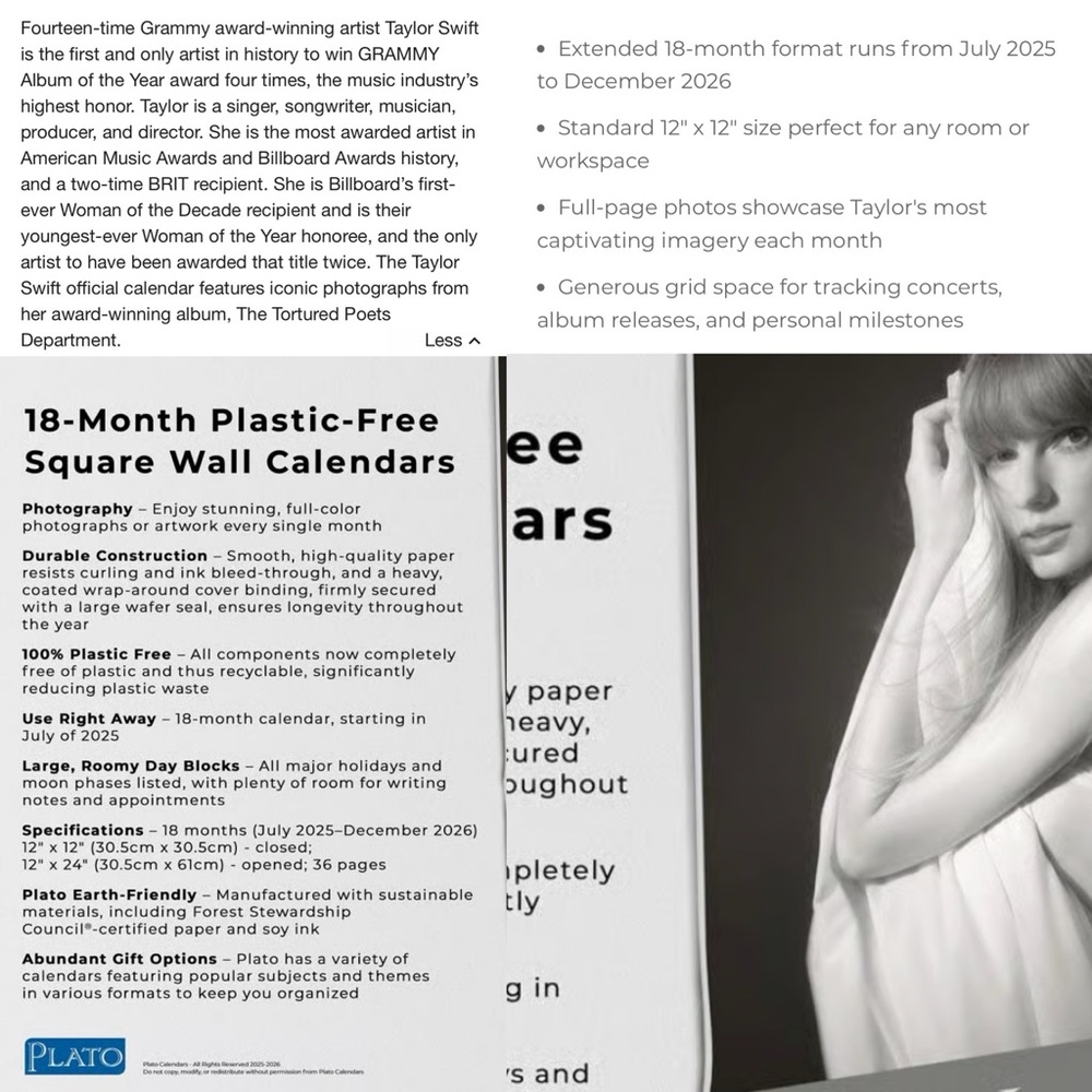 Taylor Swift 2026 Calender - Picture 5 of 16